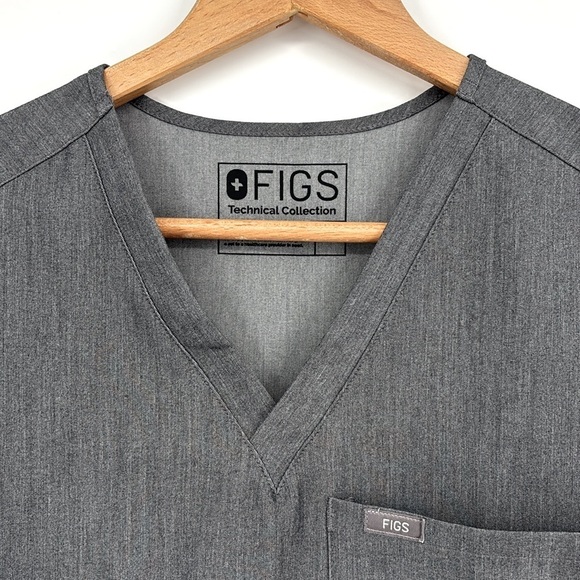 Figs Threads for Threads Caterina One Pocket Scrub Top Women’s Size XS in Gray - Picture 2 of 9